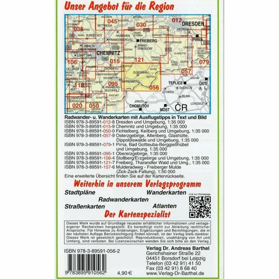 Fahrradkarten|Wanderkarten Und Winterkarten^OSTERZGEBIRGE. KURORT SEIFFEN UND UMGEBU - Wanderkarte