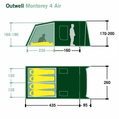 Outwell 4-Personen-Zelte|Familienzelte^MONTEREY 4 AIR - Familienzelt