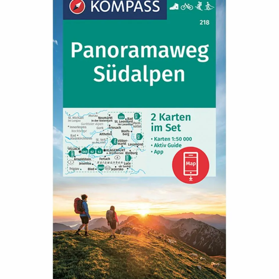 Best PANORAMAWEG SÜDALPEN 218 1:50000 - Wanderkarte Wanderkarten Und Winterkarten|Wanderkarten Und Winterkarten