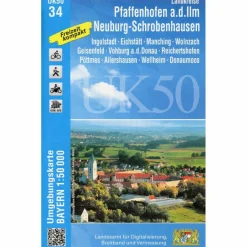 Sale PFAFFENHOFEN - SCHROBENHAUSEN 1 : 50 000 (UK50-34) Fahrradkarten|Wanderkarten Und Winterkarten