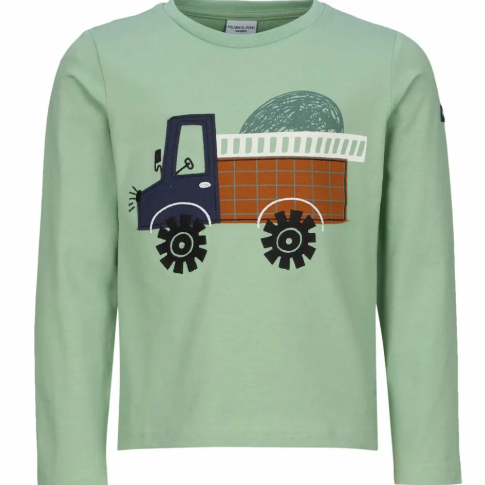 Kinder POLARN O. PYRET Kinder T-Shirts^HIDE - CAR TOPS L/S APPLICATION Kinder - Langarmshirt