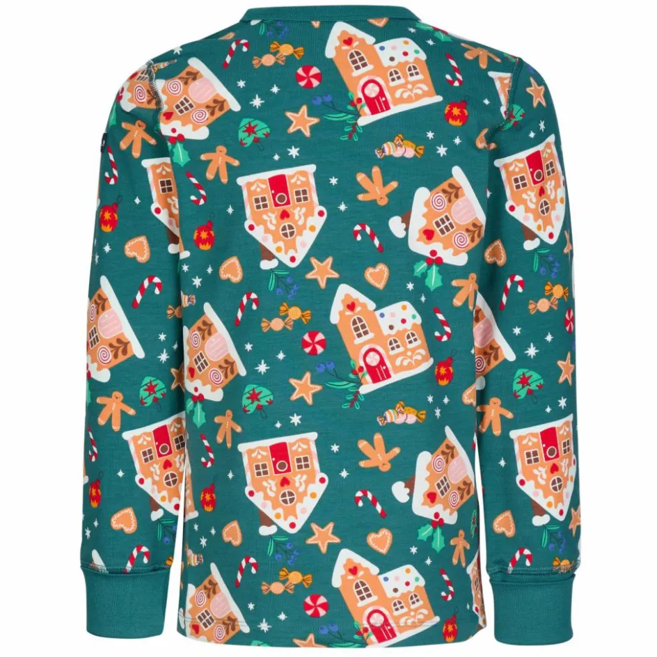 Kinder POLARN O. PYRET Kinder Funktionsunterwäsche^SLEEP - GINGERHOUSE PYJAMAS SET AOP Kinder - Funktionsunterwäsche