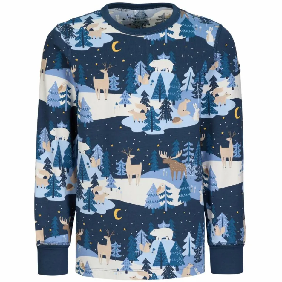 Kinder POLARN O. PYRET Kinder Funktionsunterwäsche^SLEEP - WINTERLAND PYJAMAS SET AOP Kinder - Funktionsunterwäsche