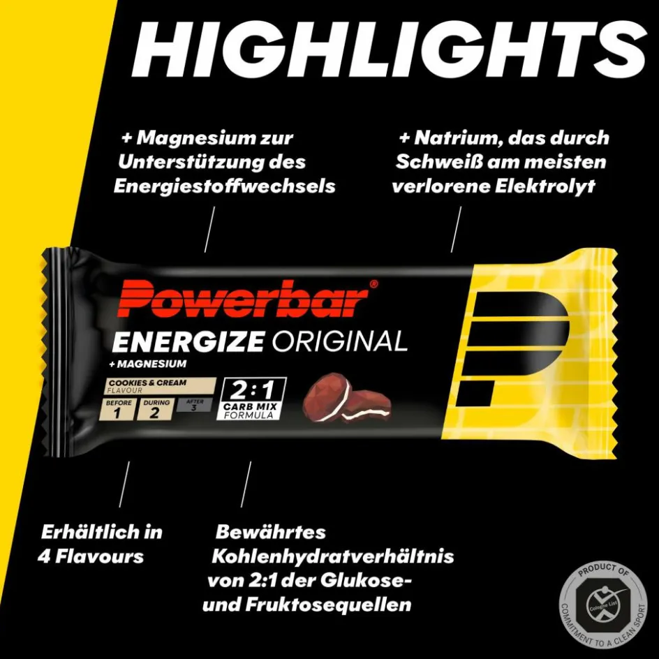 PowerBar Verpflegung^PB ENERGIZE ORIG. COOKIES&CREAM (55GX15) PACKAGE - Energieriegel