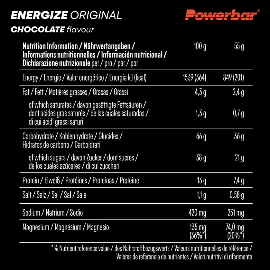 PowerBar Verpflegung^PB ENERGIZE ORIG. CHOCO (55GX15) PACKAGE - Energieriegel