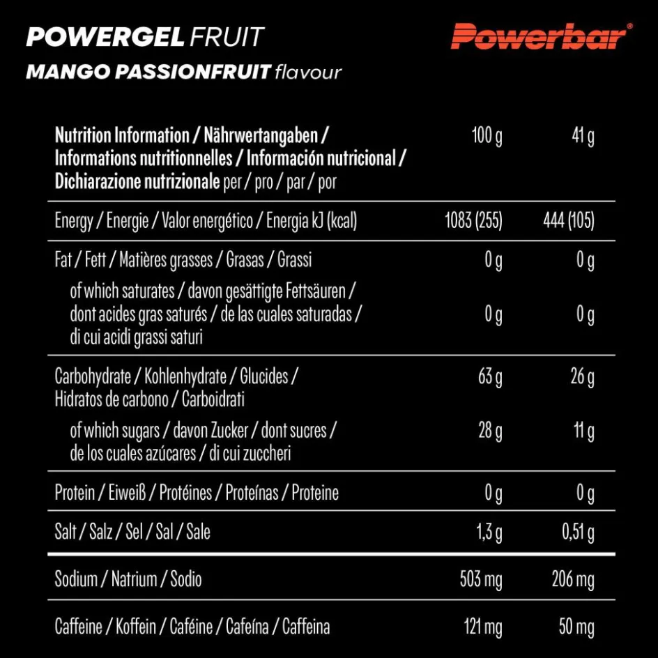 PowerBar Verpflegung^PB POWERGEL FRUIT MANGO PASSIONFR (41GX24) PACKAGE - Energiedrink