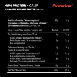 PowerBar Verpflegung^PB PROTEIN 40% CRISP LS CARAM PEANUTBUTTER (40GX12) PACKAGE - Energieriegel