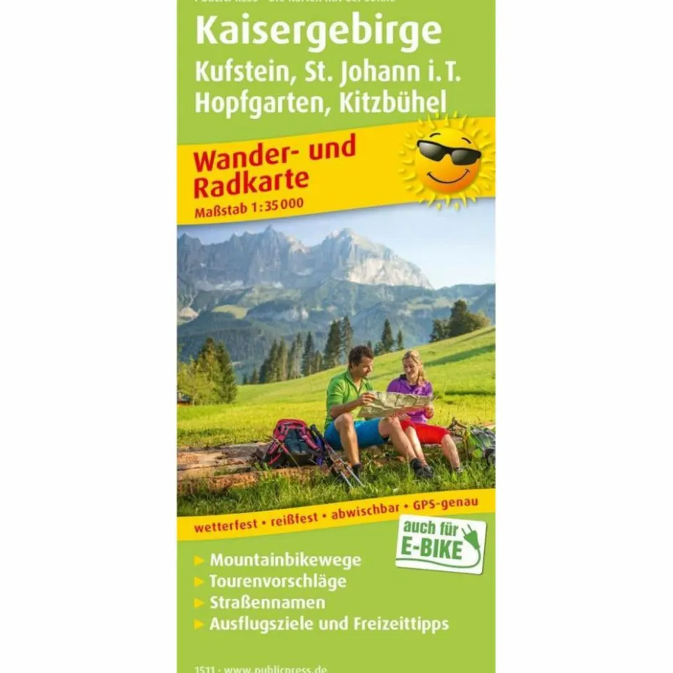 Fahrradkarten|Wanderkarten Und Winterkarten^PUBLICPRESS KAISERGEBIRGE 1:35.000 - Wanderkarte