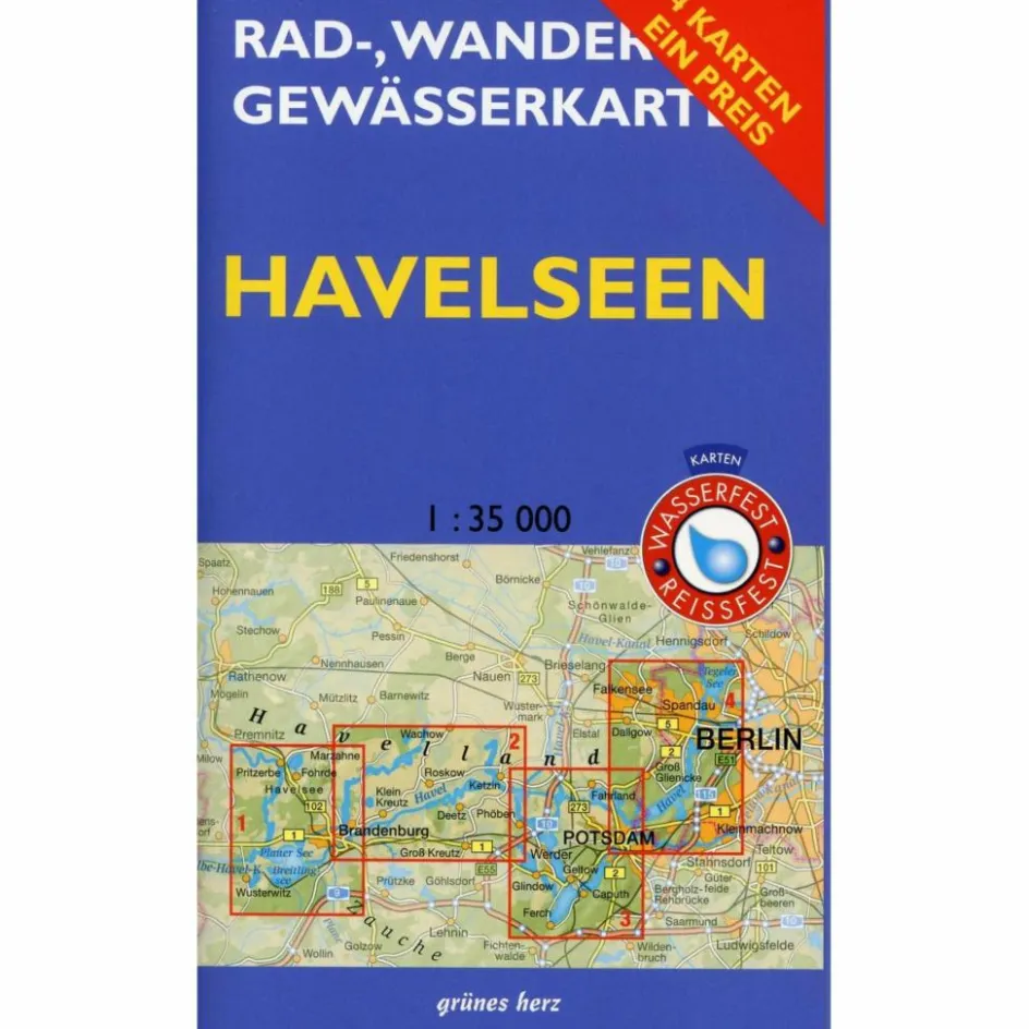 New RAD-, WANDER- UND GEWÄSSERKARTEN-SET: HAVELSEEN - Fahrradkarte Fahrradkarten|Gewässerkarten