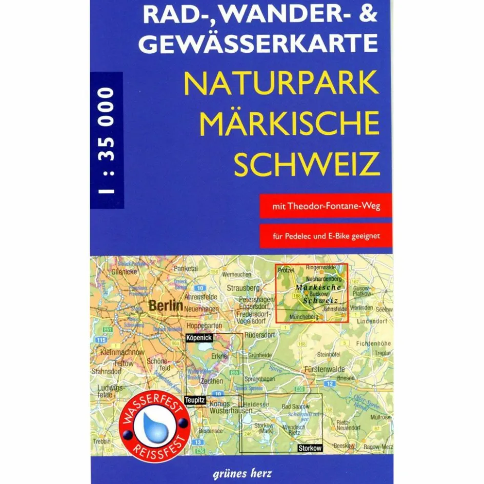 Fahrradkarten|Gewässerkarten^RAD-, WANDER- UND GEWÄSSERKARTE NATURPARK MÄRKISCHE SCHWEIZ