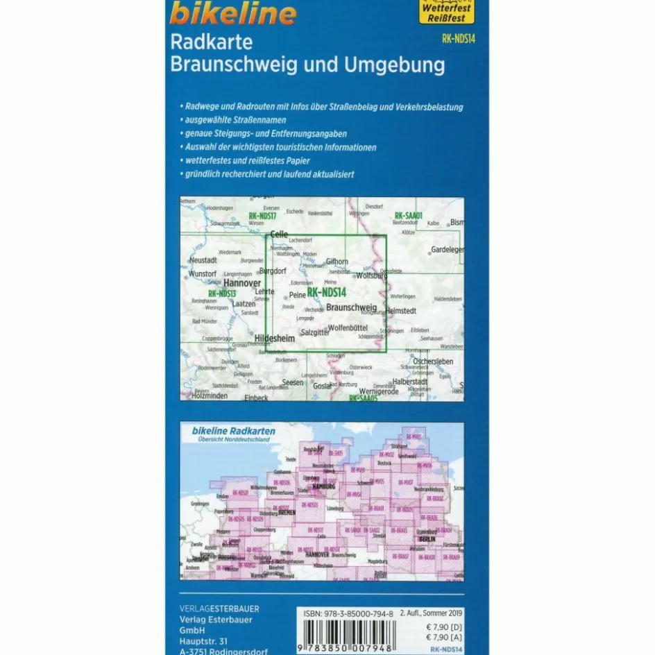 Clearance RADKARTE BRAUNSCHWEIG UND UMGEBUNG 1 : 75.000 - Fahrradkarte Fahrradkarten|Fahrradkarten