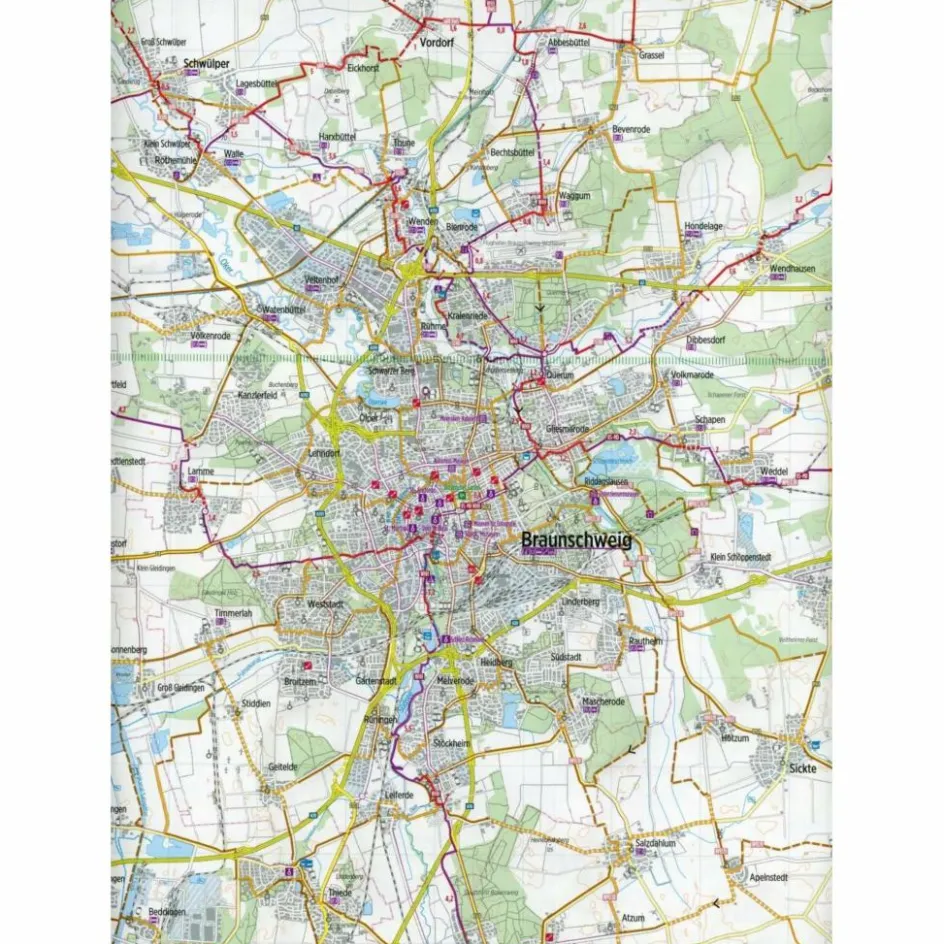 Clearance RADKARTE BRAUNSCHWEIG UND UMGEBUNG 1 : 75.000 - Fahrradkarte Fahrradkarten|Fahrradkarten