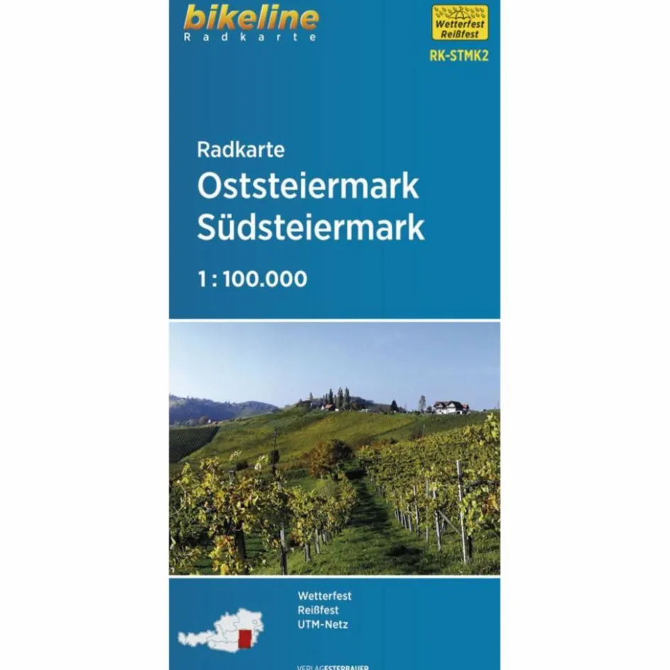 Outlet RADKARTE OSTSTEIERMARK, SÜDSTEIERMARK 1:100.000 - Fahrradkarte Fahrradkarten|Fahrradkarten