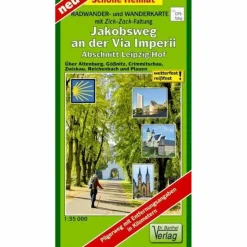 Fahrradkarten|Wanderkarten Und Winterkarten^RADWANDER- UND WANDERKARTE JAKOBSWEG VIA IMPERII LEIPZIG-HOF - Wanderkarte
