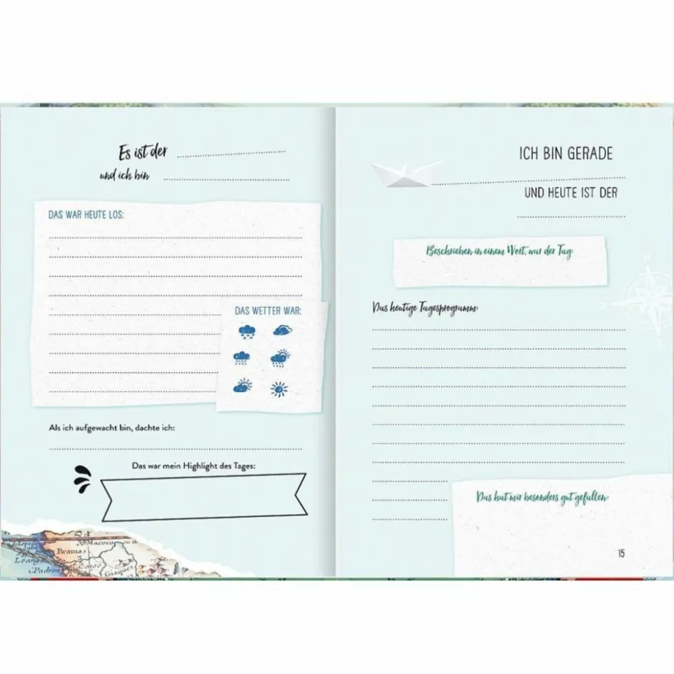 Discount REISETAGEBUCH GO & DISCOVER THE WORLD - Notizbuch Schreibwaren