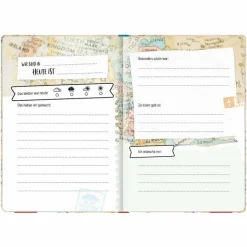 Best REISETAGEBUCH (LANDKARTE) - Notizbuch Schreibwaren
