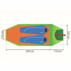Best ANTAO II LIGHT UL - Tunnelzelt 2-Personen-Zelte|3-Jahreszeiten-Zelte