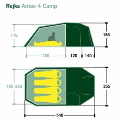 Rejka 3-Personen-Zelte|3-Jahreszeiten-Zelte^ANTAO IV CAMP - Familienzelt
