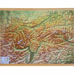 New RELIEF TIROL 1:325.000 MIT NATURHOLZRAHMEN - Karte Wandkarten Und Poster