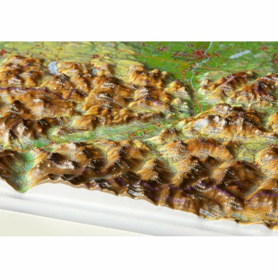 Outlet RELIEFKARTE BAYERISCHES OBERLAND 1 : 400.000 - Karte Wandkarten Und Poster