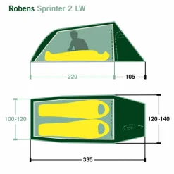 New SPRINTER 2 LW - Tunnelzelt 2-Personen-Zelte|Sommerzelte