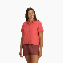 Discount W DESERT PUCKER S/S Damen - Outdoor Bluse Damen Hemden