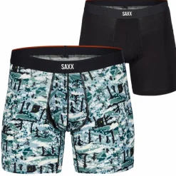 Herren SAXX Funktionsunterwäsche^VIBE XTRA BOXER BRIEF FLY 2PK Herren - Funktionsunterwäsche