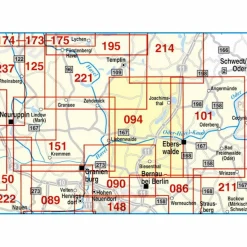 Sale SCHORFHEIDE, BIESENTHAL, JOACHIMSTHAL - Fahrradkarte Fahrradkarten|Fahrradkarten