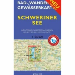 New SCHWERINER SEE 1 : 35 000 - Fahrradkarte Fahrradkarten|Gewässerkarten