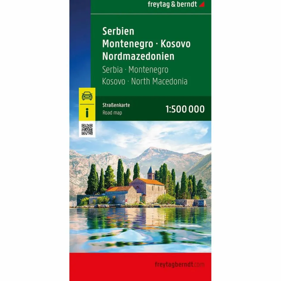 Discount SERBIEN - MONTENEGRO - KOSOVO - NORDMAZEDONIEN, STRAßENKARTE - Straßenkarte Straßenkarten|Straßenkarten