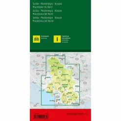 Discount SERBIEN - MONTENEGRO - KOSOVO - NORDMAZEDONIEN, STRAßENKARTE - Straßenkarte Straßenkarten|Straßenkarten