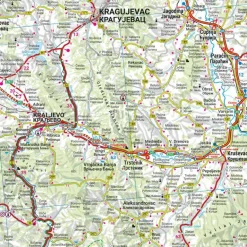 Discount SERBIEN - MONTENEGRO - KOSOVO - NORDMAZEDONIEN, STRAßENKARTE - Straßenkarte Straßenkarten|Straßenkarten