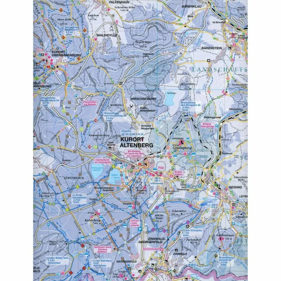 Winterkarten|Wanderkarten Und Winterkarten^SKIREGION OSTERZGEBIRGE - Winterwanderkarte