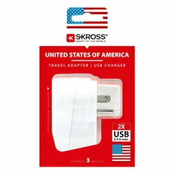 SKROSS Ladegeräte Und Reisestecker^EUROPE TO US USB - Reisestecker