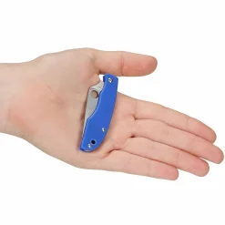 Hot GRASSHOPPER G10 BLUE PLAINEDGE - Klappmesser Schlüsselanhänger|Klappmesser