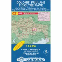 Wanderkarten Und Winterkarten|Wanderkarten Und Winterkarten^TABACCO 021 DOLOMITI DI SINISTRA PIAVE - Wanderkarte