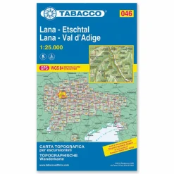 Winterkarten|Wanderkarten Und Winterkarten^TABACCO 046 LANA ETSCHTAL - Wanderkarte