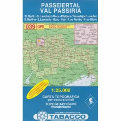 Best TABACCO 039 PASSEIERTAL - Wanderkarte Wanderkarten Und Winterkarten|Wanderkarten Und Winterkarten
