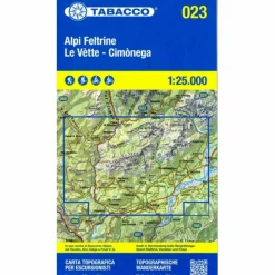 Wanderkarten Und Winterkarten|Wanderkarten Und Winterkarten^TABACCO WANDERN ALPI FELTRINE 1:25000
