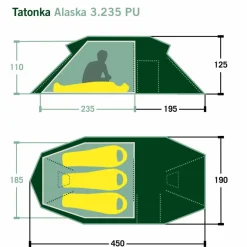 Online ALASKA 3.235 PU - Tunnelzelt 3-Personen-Zelte|Winterzelte