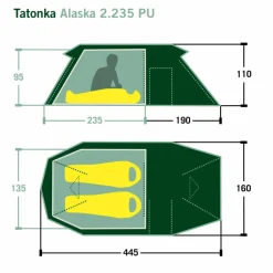 Outlet ALASKA 2.235 PU - Tunnelzelt 2-Personen-Zelte|Winterzelte