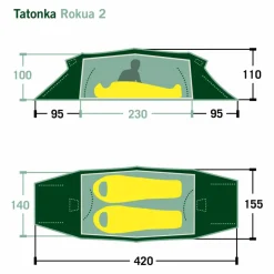 Tatonka 2-Personen-Zelte|3-Jahreszeiten-Zelte^ROKUA 2 - Tunnelzelt