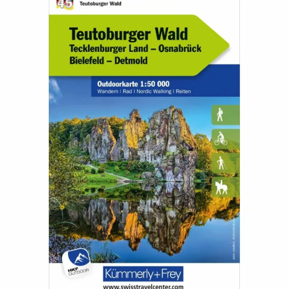 Outlet TEUTOBURGER WALD NR. 45 OUTDOORKARTE DEUTSCHLAND 1:50 000 - Karte Fahrradkarten|Wanderkarten Und Winterkarten