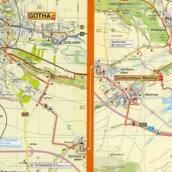 Clearance THÜRINGER STÄDTEKETTE RADWANDER- UND WAN - Wanderkarte Fahrradkarten|Wanderkarten Und Winterkarten