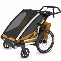 Kinder Thule Kinder Fahrradanhänger^CHARIOT SPORT DOUBLE NATURAL GOLD - Fahrradanhänger