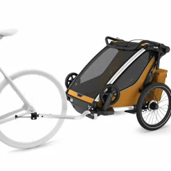 Kinder Thule Kinder Fahrradanhänger^CHARIOT SPORT DOUBLE NATURAL GOLD - Fahrradanhänger