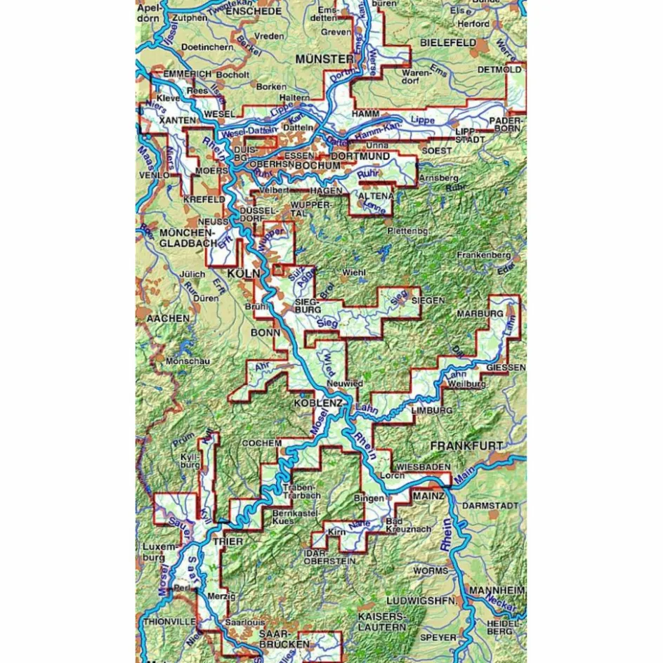 Online TOURENATLAS TA3 WASSERWANDERN 03 RHEIN-MOSEL - Wasserkarte Fahrradkarten|Gewässerkarten