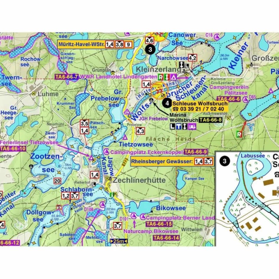 Gewässerkarten|Gewässerkarten^TOURENATLAS TA6 WASSERWANDERN 06 MECKLENBURG-VORPOMMERN - Gewässerführer