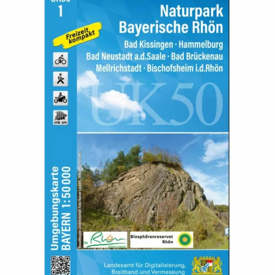 Online UK50-1 NATURPARK BAYERISCHE RHÖN Fahrradkarten|Wanderkarten Und Winterkarten