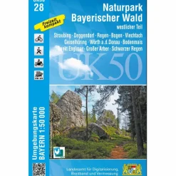 Fahrradkarten|Wanderkarten Und Winterkarten^UK50-28 NATURPARK BAYERISCHER WALD - WESTLICHER TEIL